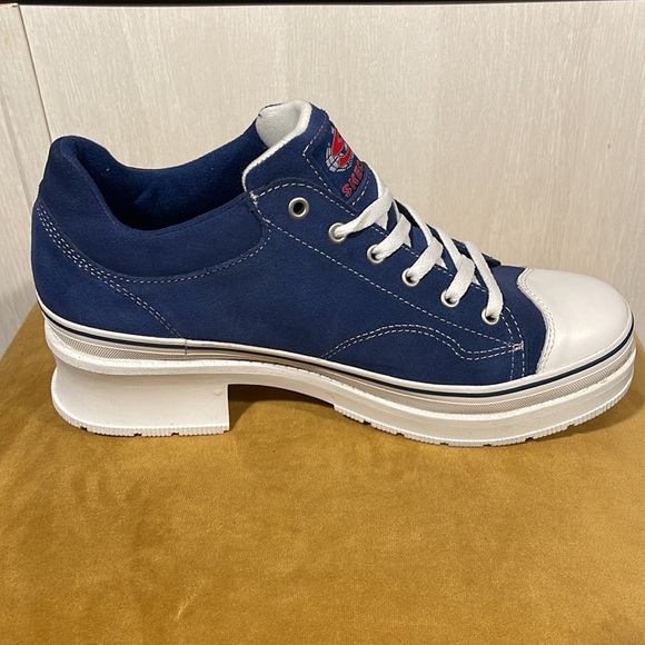 Vintage 90's Platform Blue Suede Skechers SZ 10 Never Worn MINT Condition - Picture 8 of 12